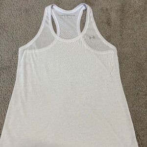 Under Armour White Tank Top, Size SMALL